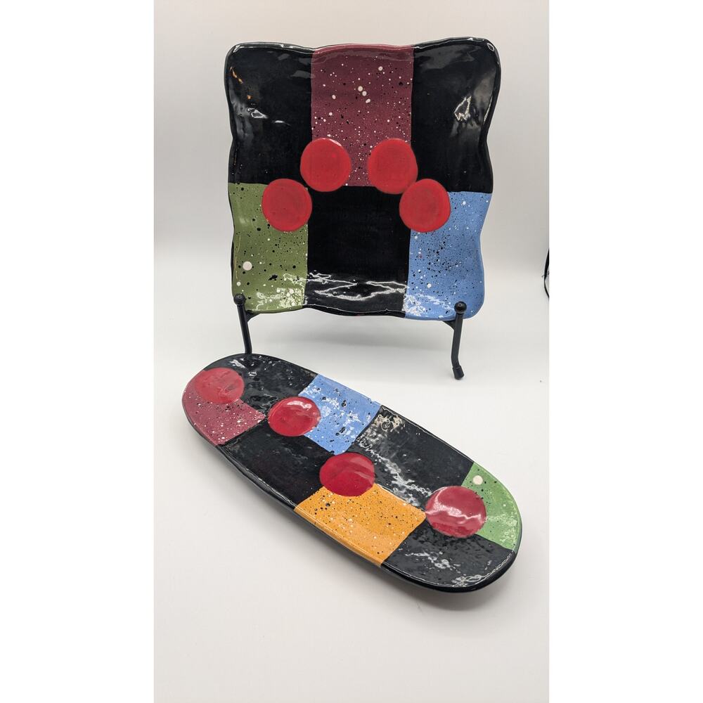 Vintage Jack Charney Studio Art Pottery Platters -Original